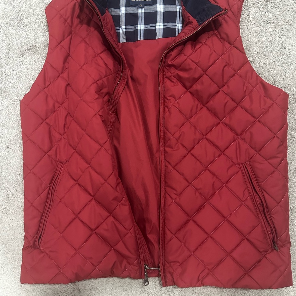 Brooks Brothers Quilted Red Men's Vest